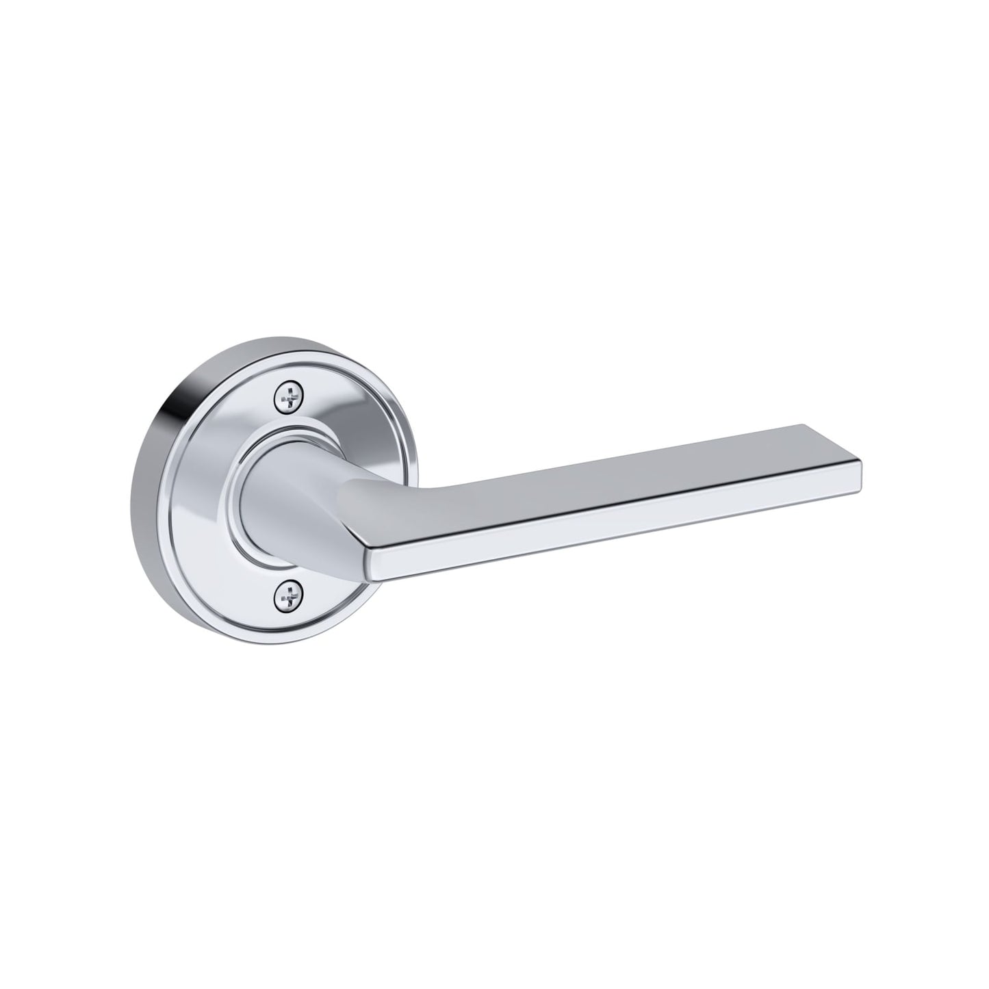 Baldwin Reserve Anaheim Hills Lever, Chamfered 5" Rose, Polished Chrome