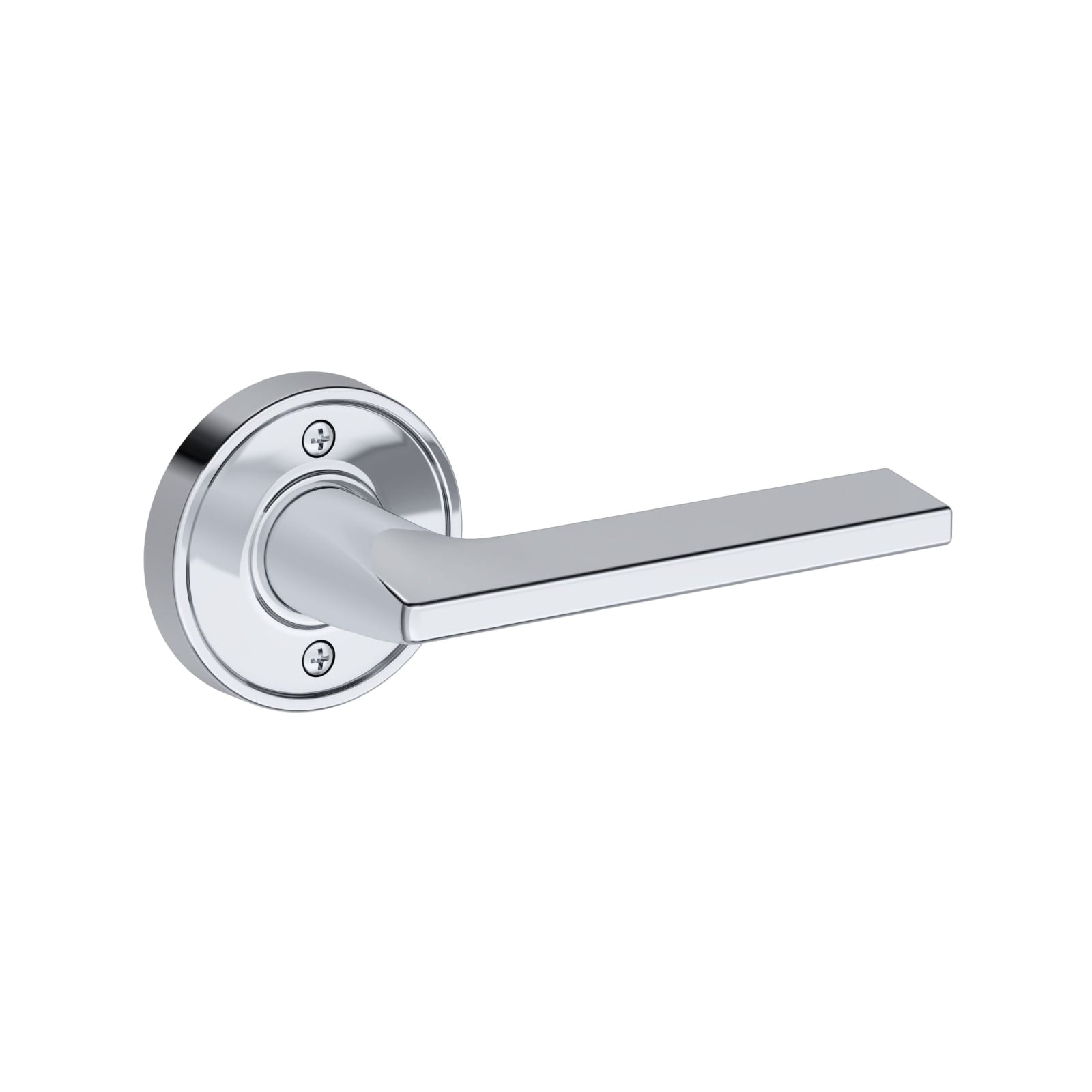 Baldwin Reserve Anaheim Hills Lever, Chamfered 5" Rose, Polished Chrome