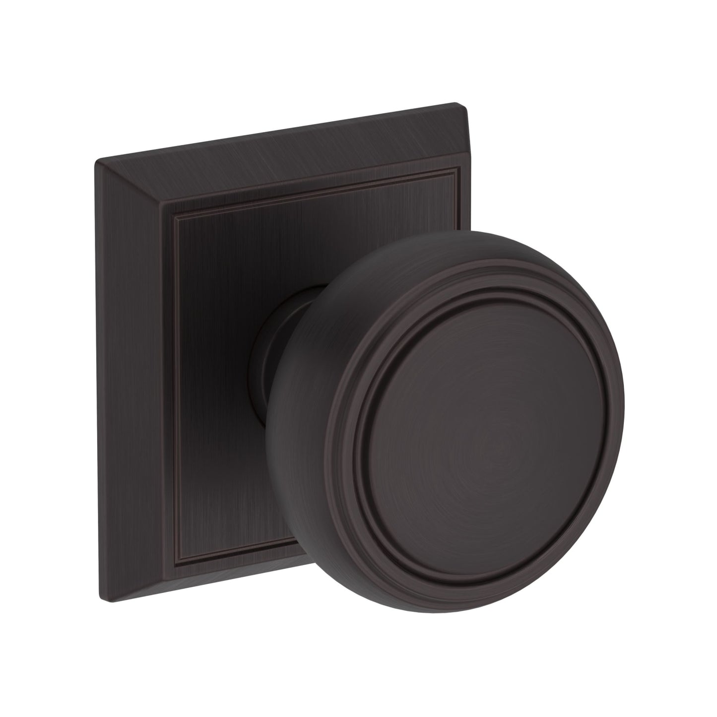 Baldwin Reserve Bremerton Knob, Chamfered Square Rose, Venetian Bronze