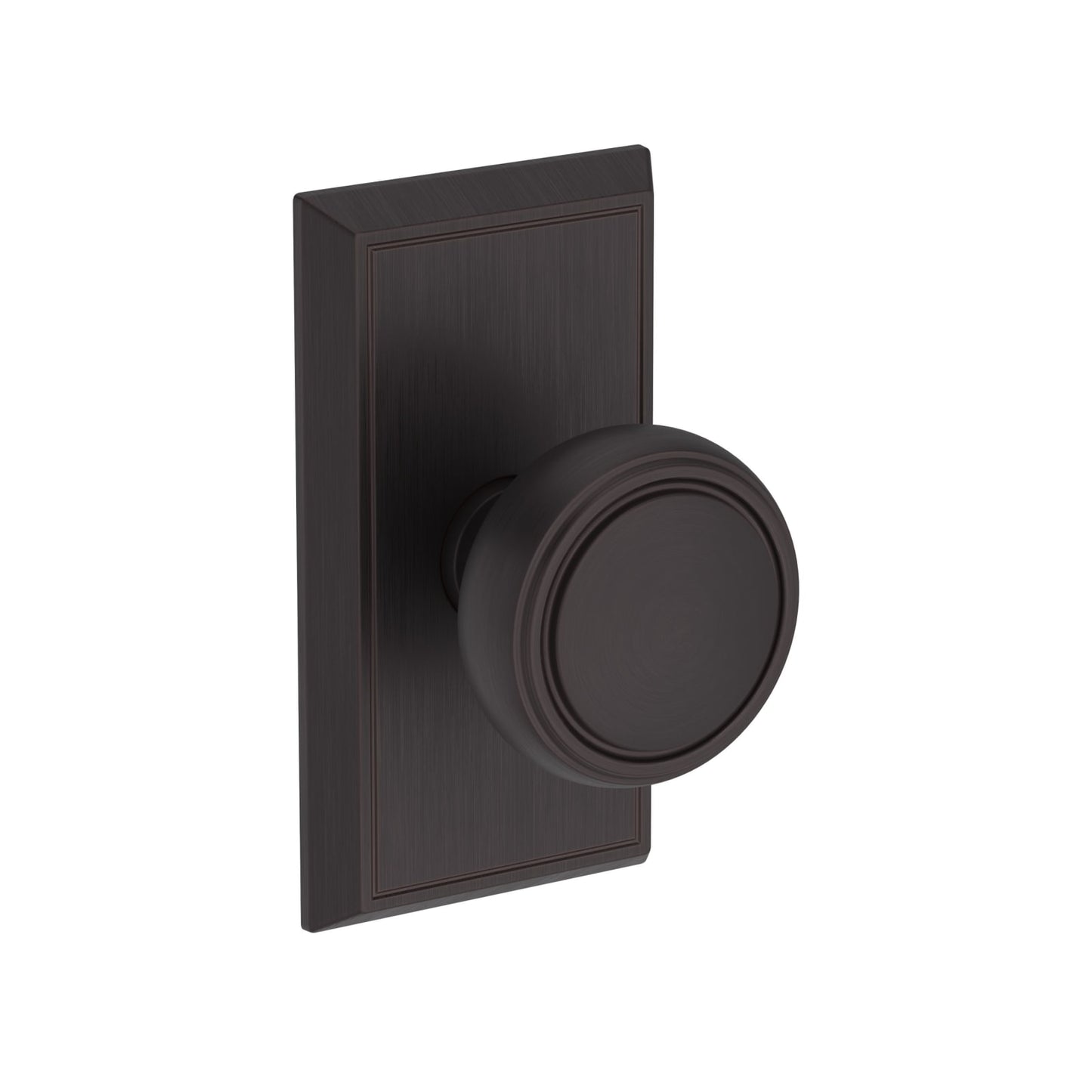 Baldwin Reserve Bremerton Knob, Chamfered 5" Rose, Venetian Bronze