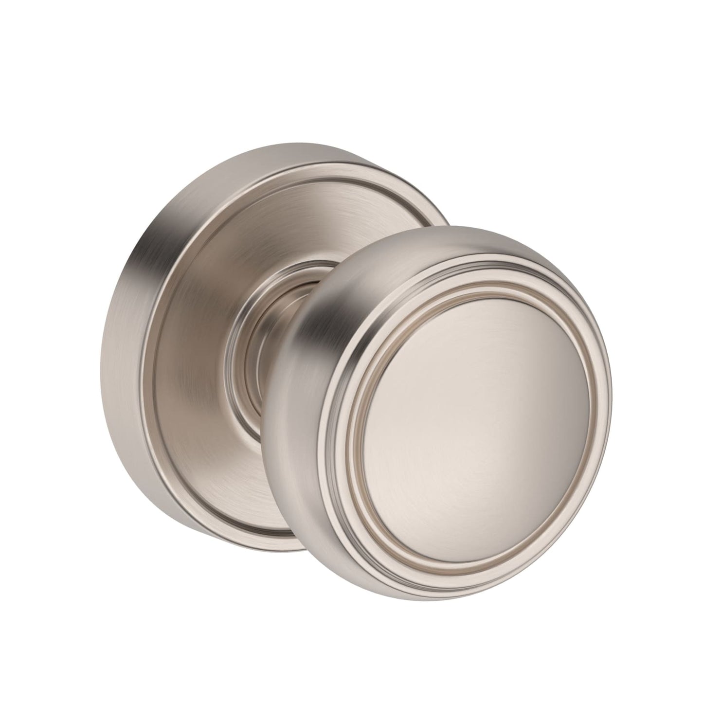 Baldwin Reserve Bremerton Knob, Recessed Round Rose, Satin Nickel