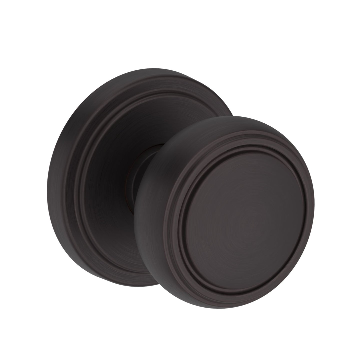 Baldwin Reserve Bremerton Knob, Stepped Round Rose, Venetian Bronze