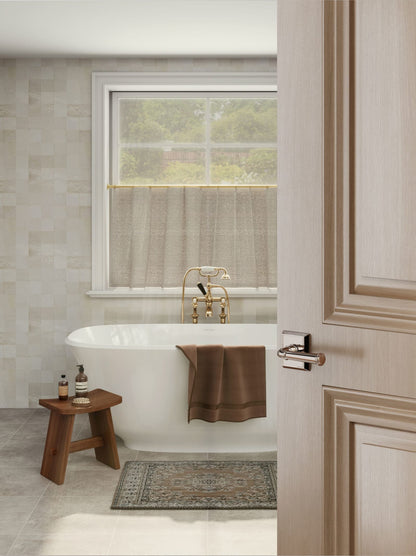 Baldwin Reserve Dunsmoor Lever, Chamfered Square Rose, Lifetime (PVD) Polished Nickel