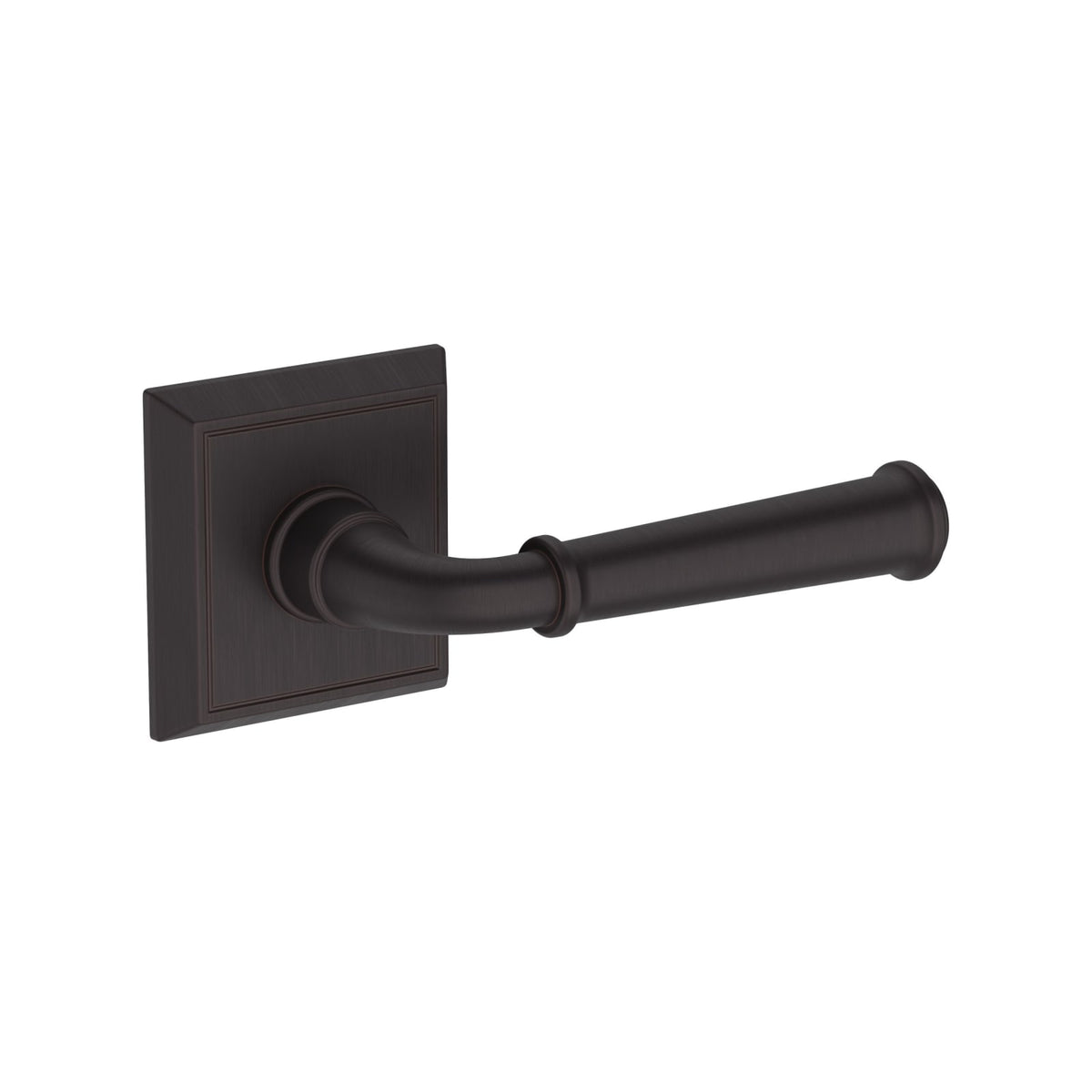 Baldwin Reserve Dunsmoor Lever, Chamfered Square Rose, Venetian Bronze