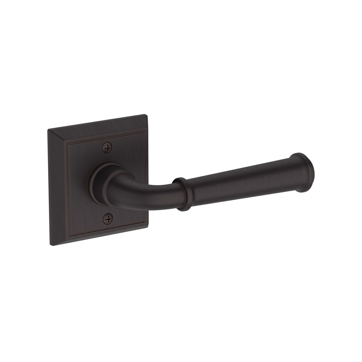 Baldwin Reserve Dunsmoor Lever, Chamfered Square Rose, Venetian Bronze