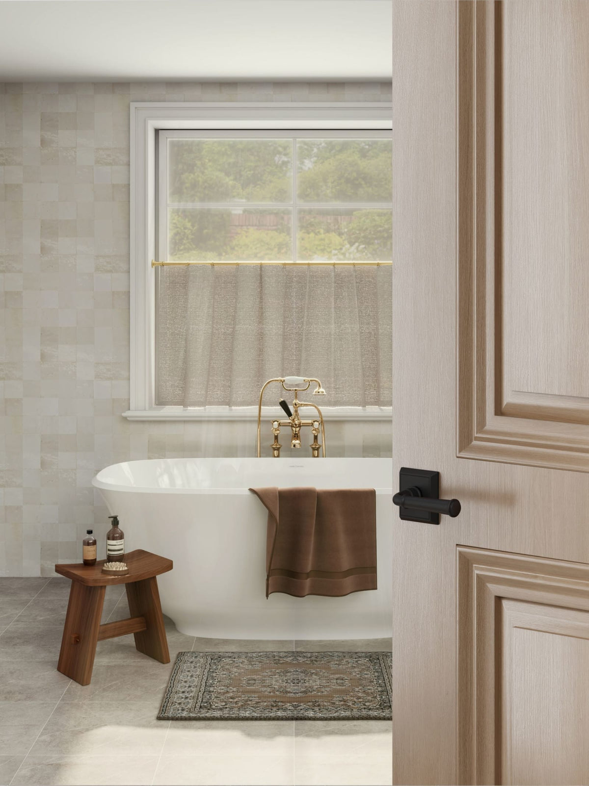 Baldwin Reserve Dunsmoor Lever, Chamfered Square Rose, Satin Black