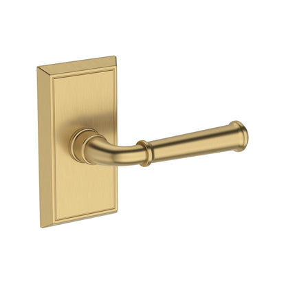 Baldwin Reserve Dunsmoor Lever, Contemporary 5" Rose, Lifetime (PVD) Satin Brass