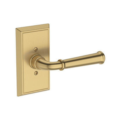 Baldwin Reserve Dunsmoor Lever, Contemporary 5" Rose, Lifetime (PVD) Satin Brass