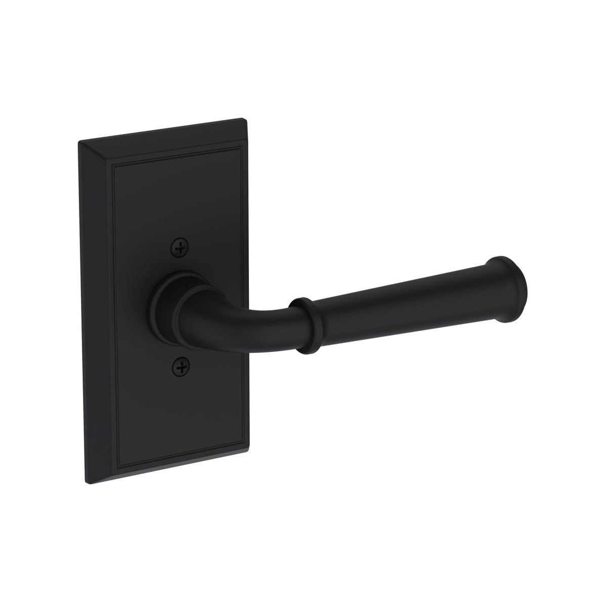 Baldwin Reserve Dunsmoor Lever, Contemporary 5" Rose, Satin Black