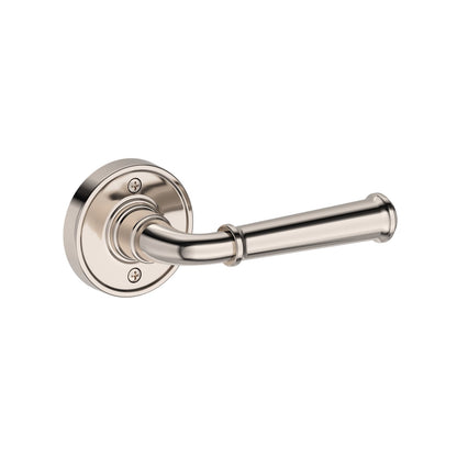 Baldwin Reserve Dunsmoor Lever, Recessed Round Rose, Lifetime (PVD) Polished Nickel