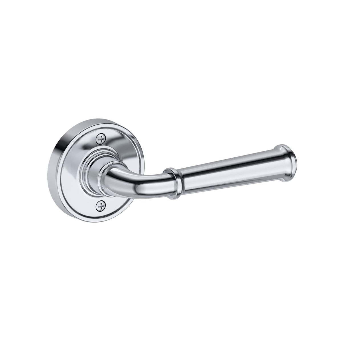 Baldwin Reserve Dunsmoor Lever, Recessed Round Rose, Polished Chrome