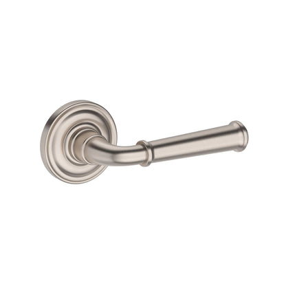Baldwin Reserve Dunsmoor Lever, Traditional Round Rose, Satin Nickel