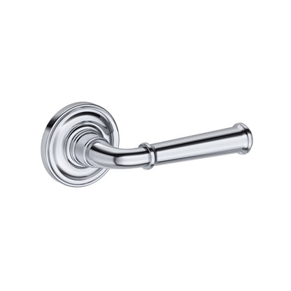 Baldwin Reserve Dunsmoor Lever, Traditional Round Rose, Polished Chrome