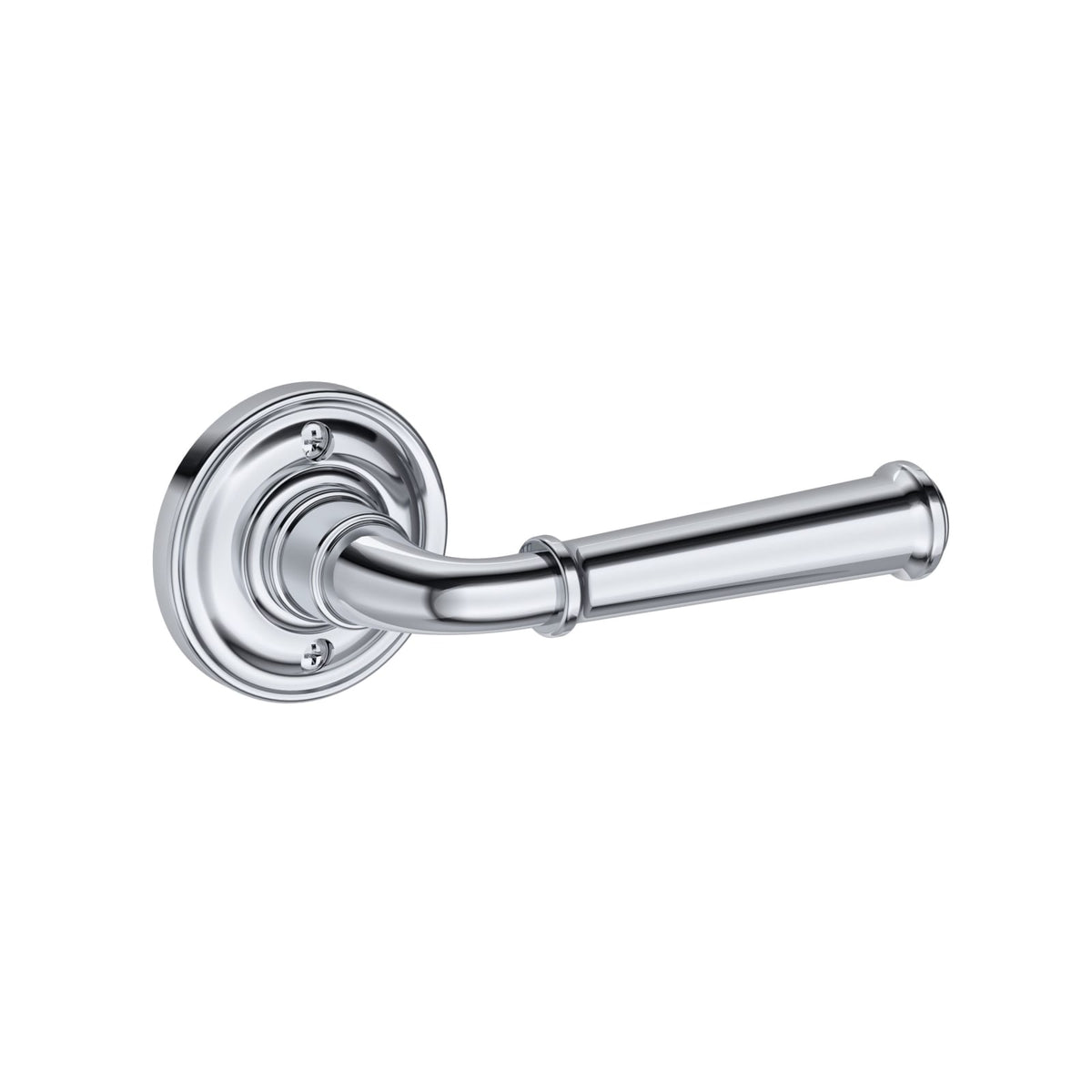 Baldwin Reserve Dunsmoor Lever, Traditional Round Rose, Polished Chrome