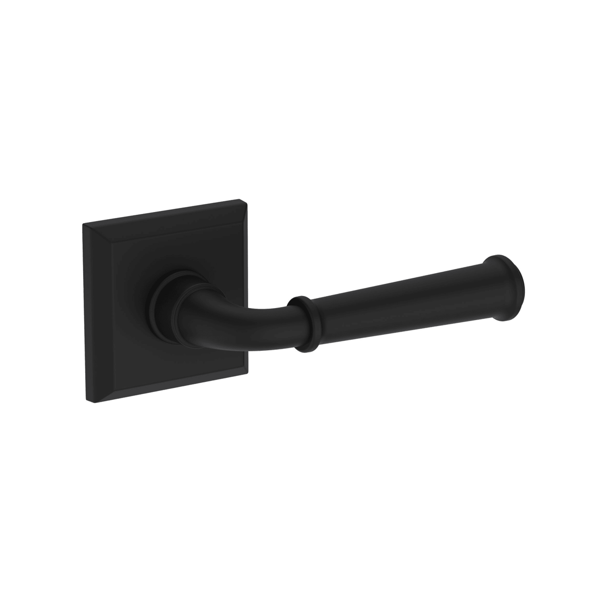 Baldwin Reserve Dunsmoor Lever, Traditional Square Rose, Satin Black