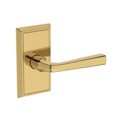 Baldwin Reserve Kingvale Lever, Contemporary 5" Rose, Lifetime (PVD) Polished Brass