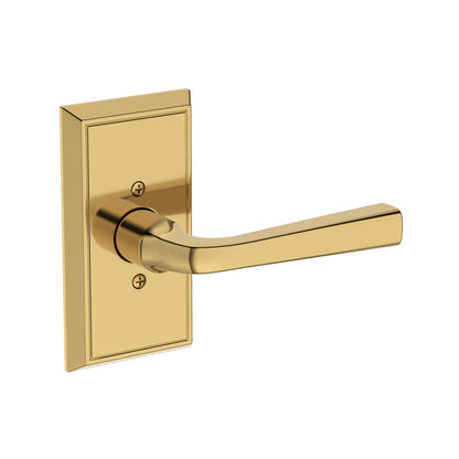 Baldwin Reserve Kingvale Lever, Contemporary 5" Rose, Lifetime (PVD) Polished Brass