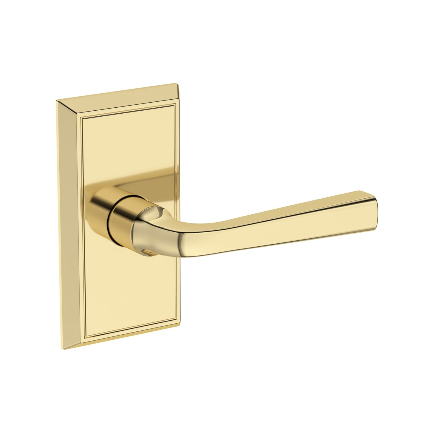 Baldwin Reserve Kingvale Lever, Contemporary 5" Rose, Non-lacquered Brass