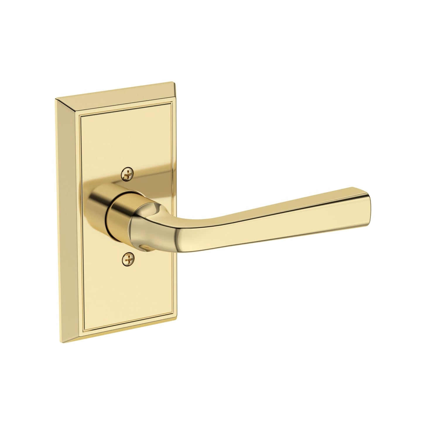 Baldwin Reserve Kingvale Lever, Contemporary 5" Rose, Non-lacquered Brass