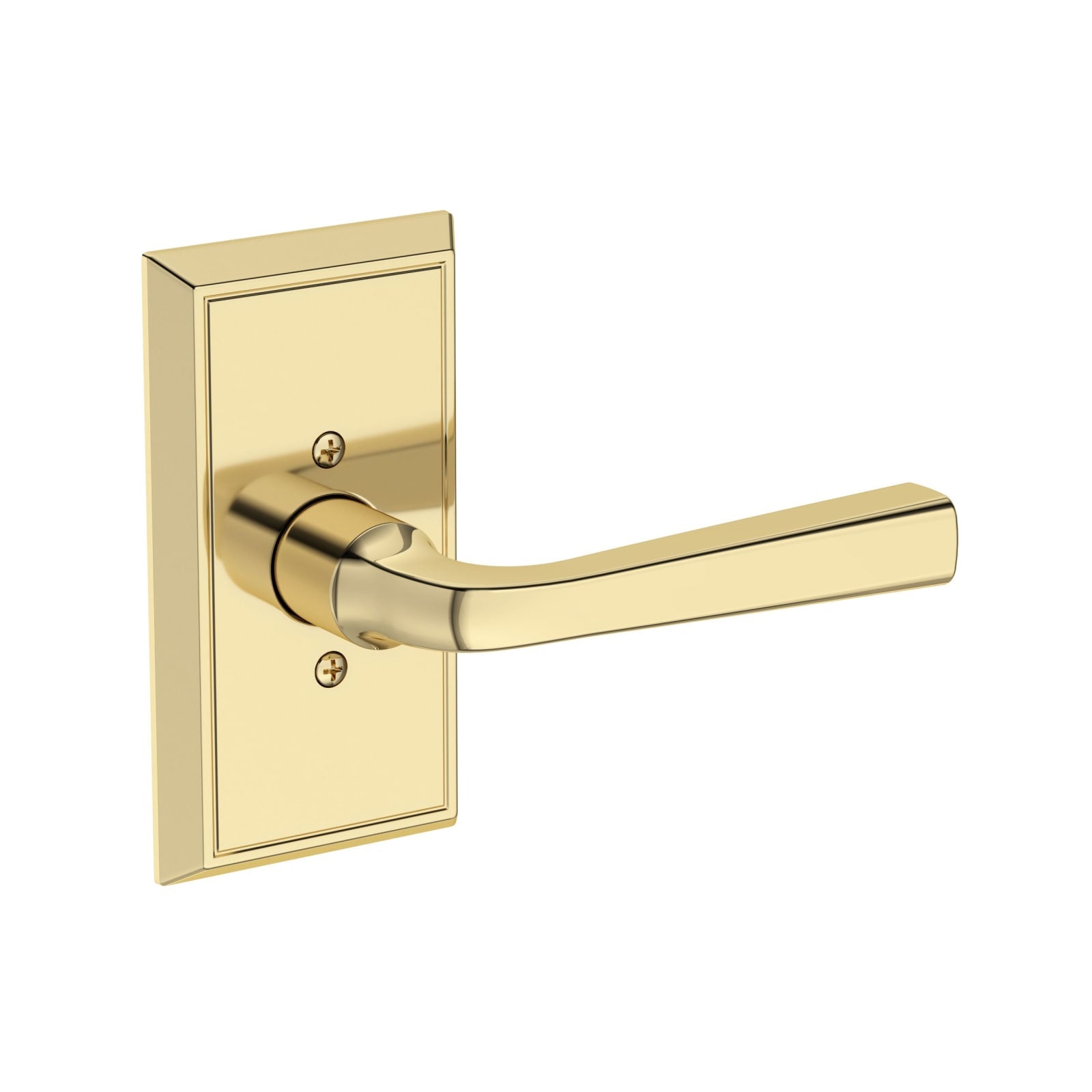 Baldwin Reserve Kingvale Lever, Contemporary 5" Rose, Non-lacquered Brass