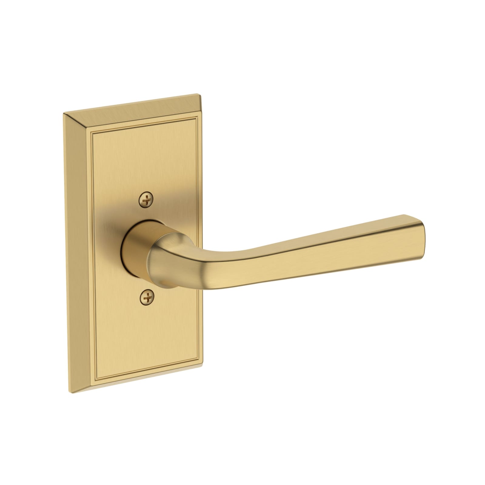 Baldwin Reserve Kingvale Lever, Contemporary 5" Rose, Lifetime (PVD) Satin Brass