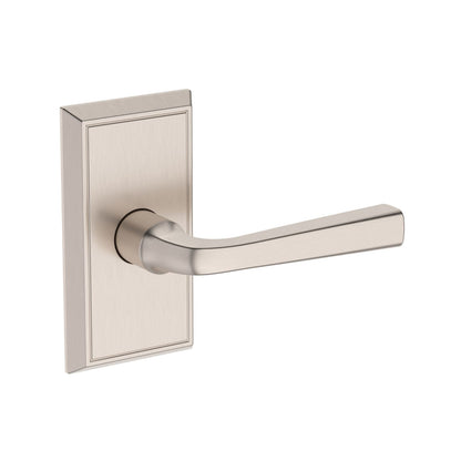 Baldwin Reserve Kingvale Lever, Contemporary 5" Rose, Satin Nickel