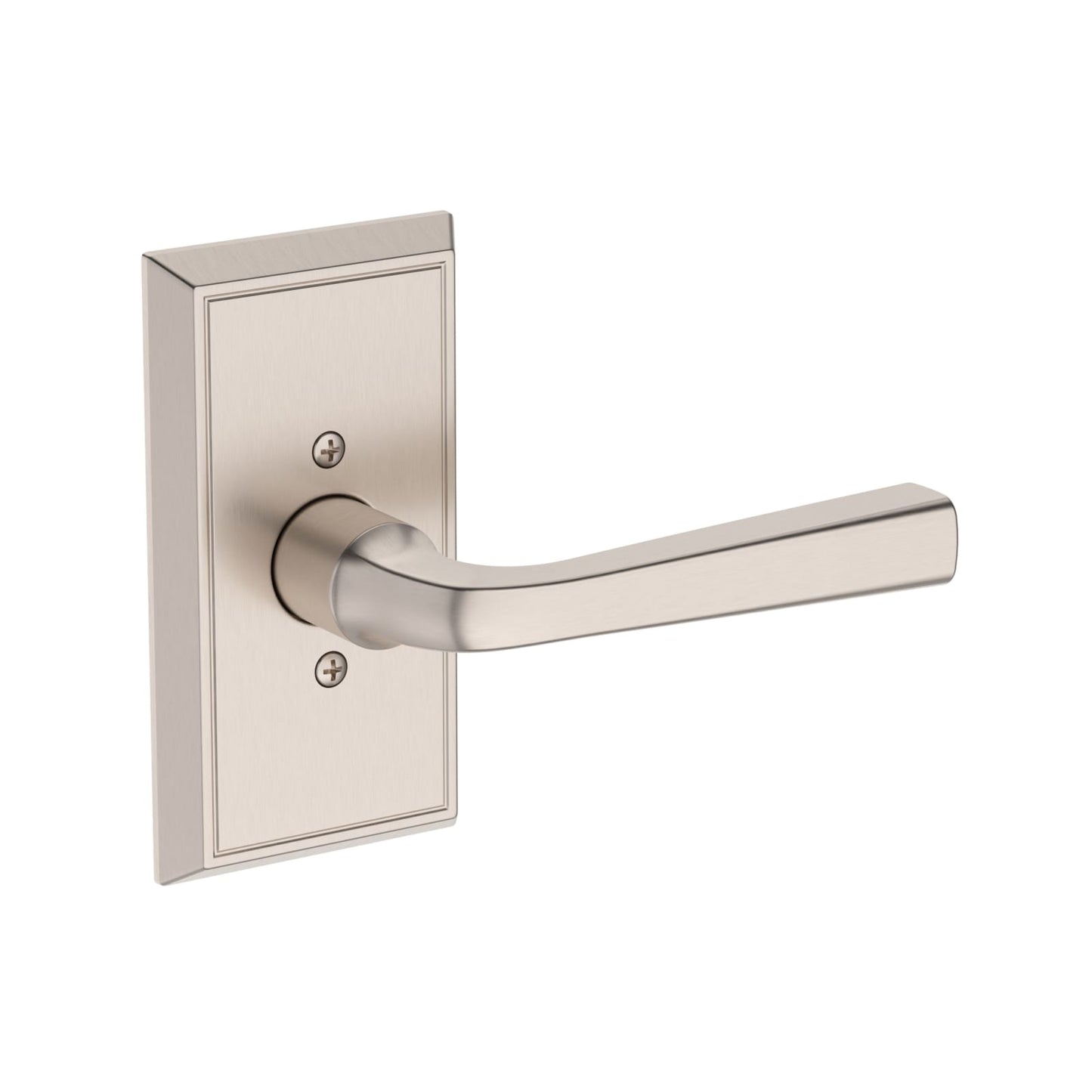 Baldwin Reserve Kingvale Lever, Contemporary 5" Rose, Satin Nickel