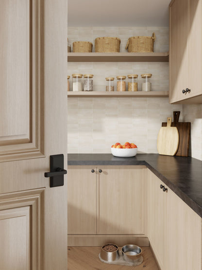Baldwin Reserve Kingvale Lever, Contemporary 5" Rose, Satin Black
