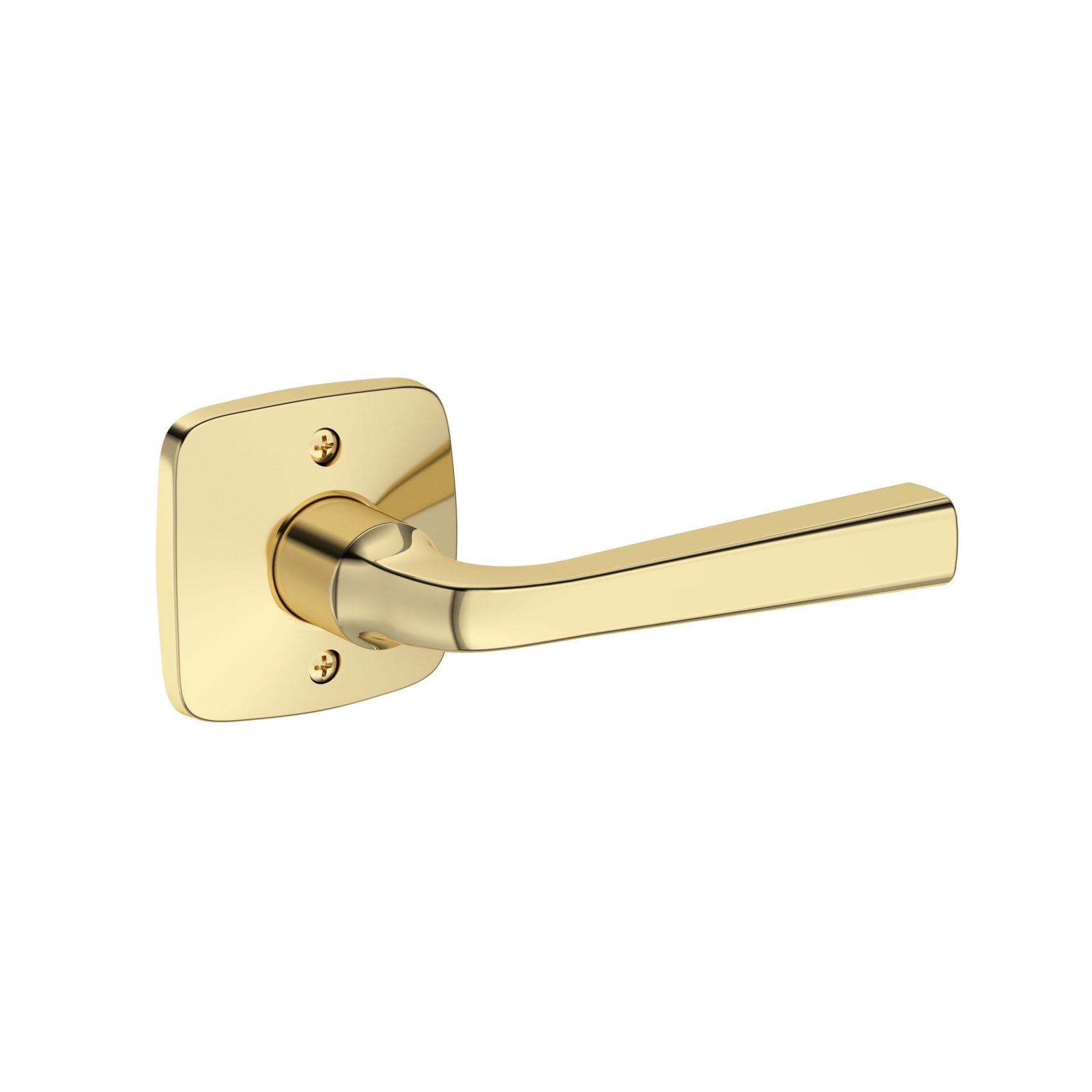 Baldwin Reserve Kingvale Lever, Soft Square Rose, Non-lacquered Brass