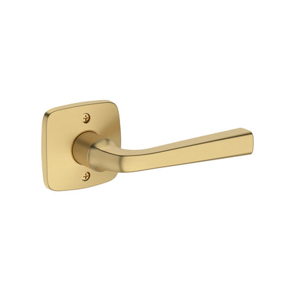 Baldwin Reserve Kingvale Lever, Soft Square Rose, Lifetime (PVD) Satin Brass