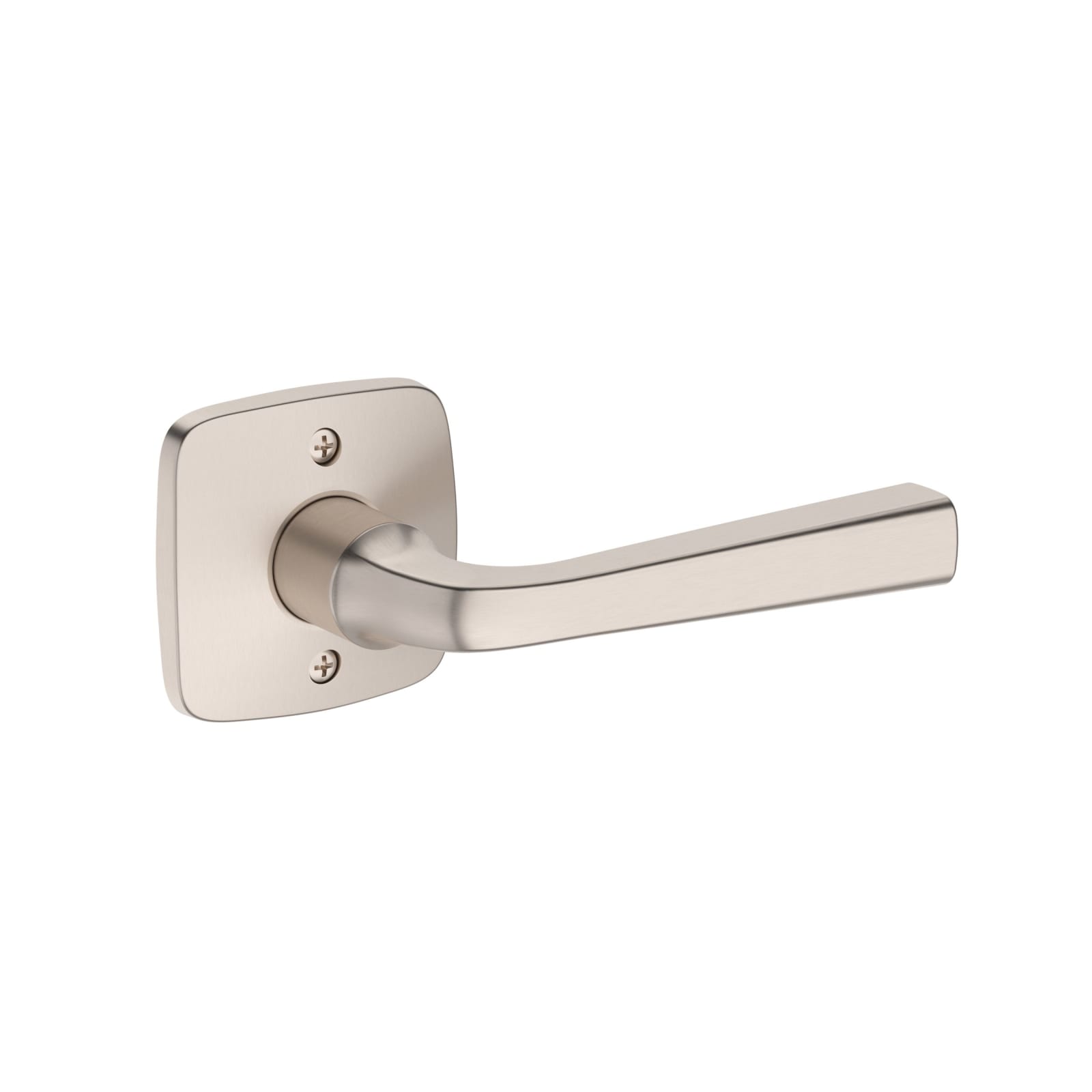Baldwin Reserve Kingvale Lever, Soft Square Rose, Satin Nickel