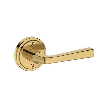Baldwin Reserve Kingvale Lever, Stepped Round Rose, Lifetime (PVD) Polished Brass