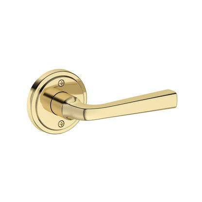 Baldwin Reserve Kingvale Lever, Stepped Round Rose, Non-lacquered Brass