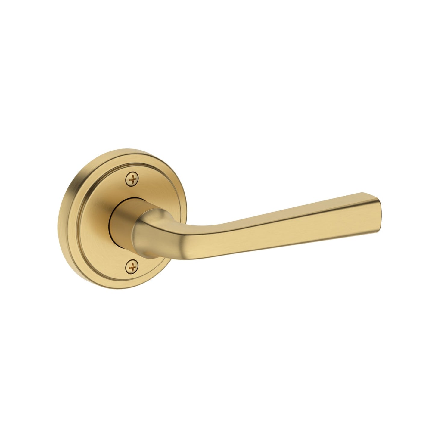 Baldwin Reserve Kingvale Lever, Stepped Round Rose, Lifetime (PVD) Satin Brass
