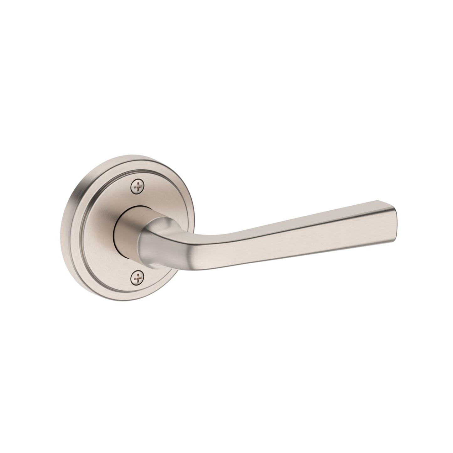 Baldwin Reserve Kingvale Lever, Stepped Round Rose, Satin Nickel