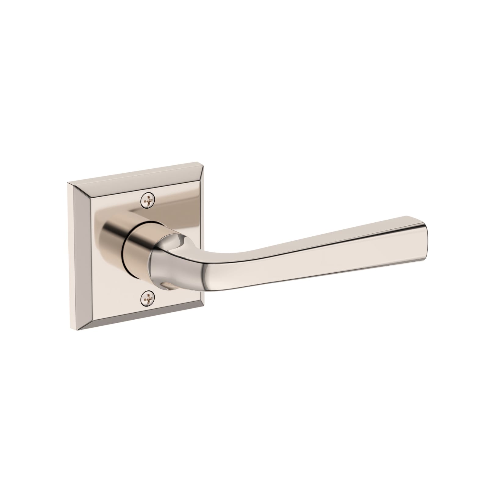 Baldwin Reserve Kingvale Lever, Traditional Square Rose, Lifetime (PVD) Polished Nickel
