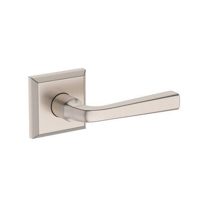 Baldwin Reserve Kingvale Lever, Traditional Square Rose, Satin Nickel