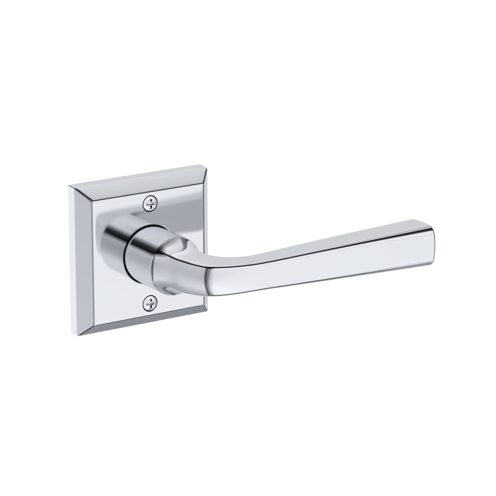 Baldwin Reserve Kingvale Lever, Traditional Square Rose, Polished Chrome