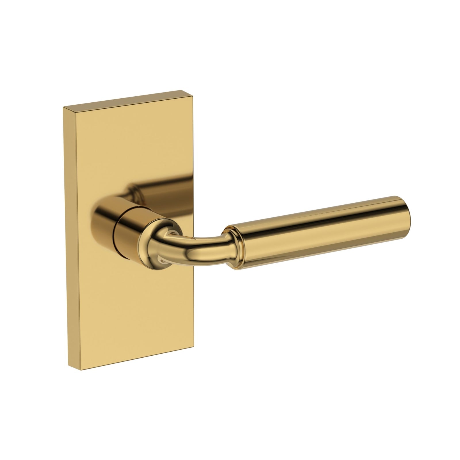 Baldwin Reserve La Conner Lever, Contemporary 5" Rose, Lifetime (PVD) Polished Brass