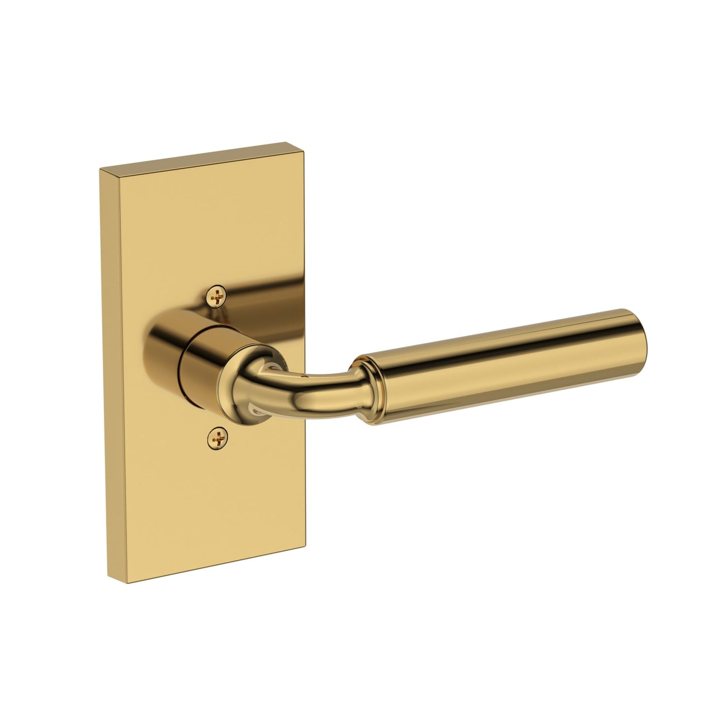 Baldwin Reserve La Conner Lever, Contemporary 5" Rose, Lifetime (PVD) Polished Brass