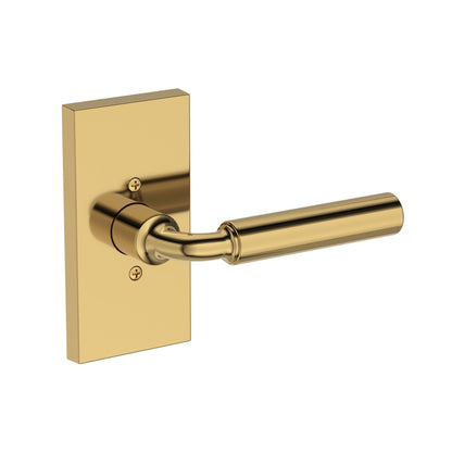 Baldwin Reserve La Conner Lever, Contemporary 5" Rose, Lifetime (PVD) Polished Brass