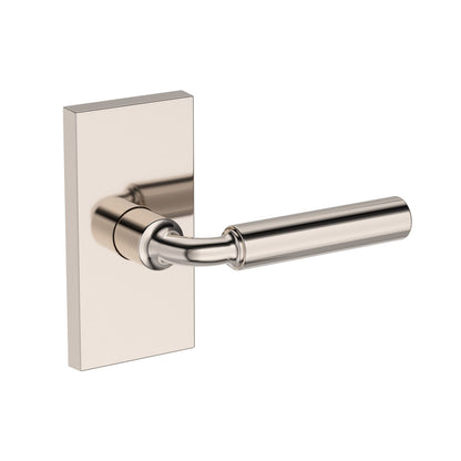 Baldwin Reserve La Conner Lever, Contemporary 5" Rose, Lifetime (PVD) Polished Nickel