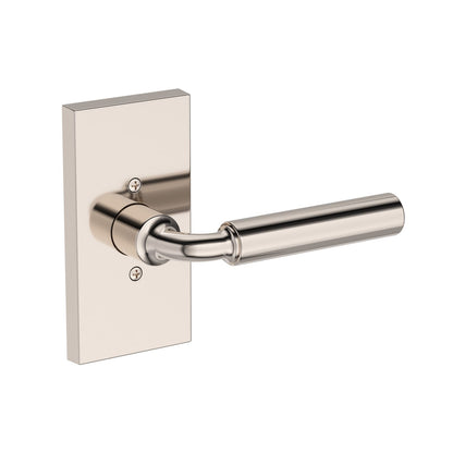 Baldwin Reserve La Conner Lever, Contemporary 5" Rose, Lifetime (PVD) Polished Nickel