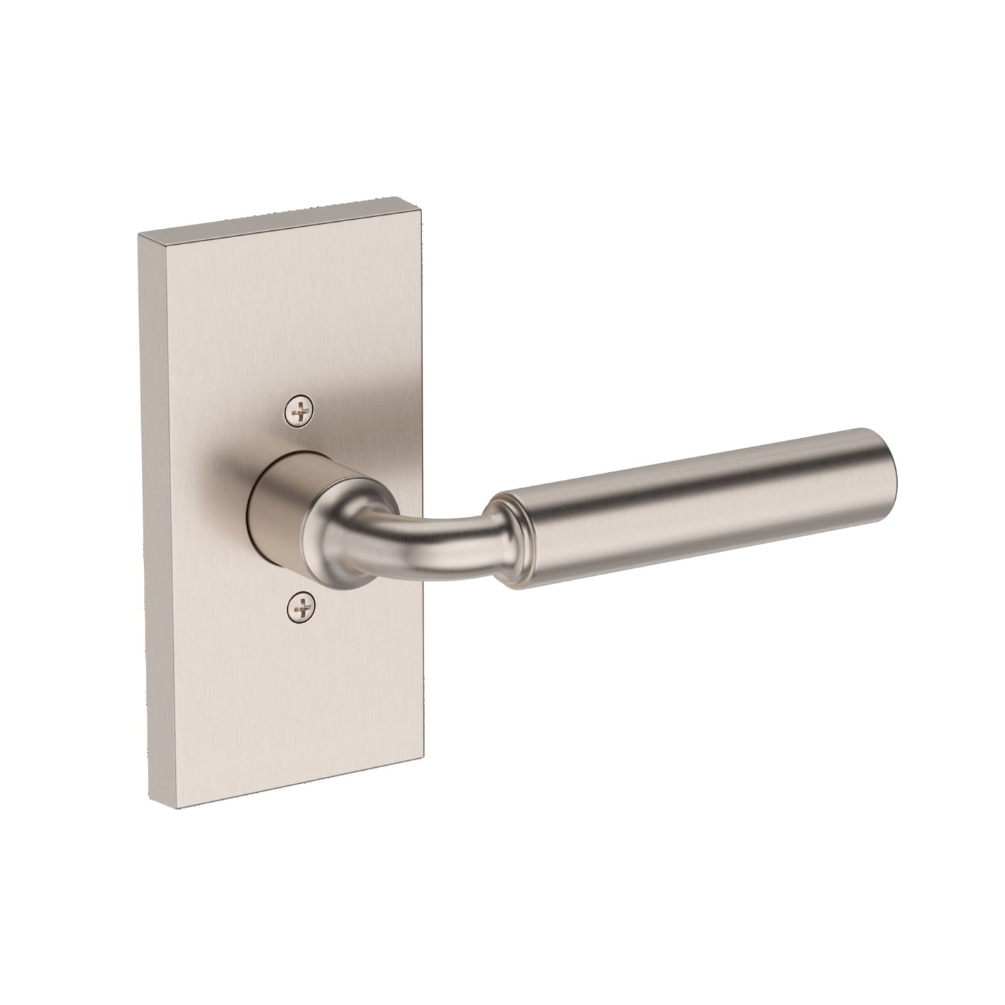 Baldwin Reserve La Conner Lever, Contemporary 5" Rose, Satin Nickel