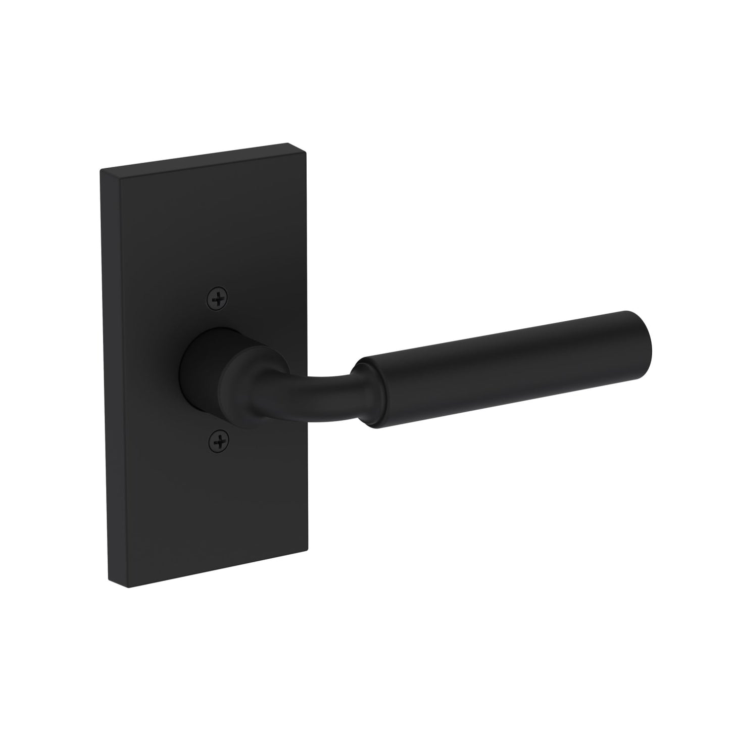 Baldwin Reserve La Conner Lever, Contemporary 5" Rose, Satin Black