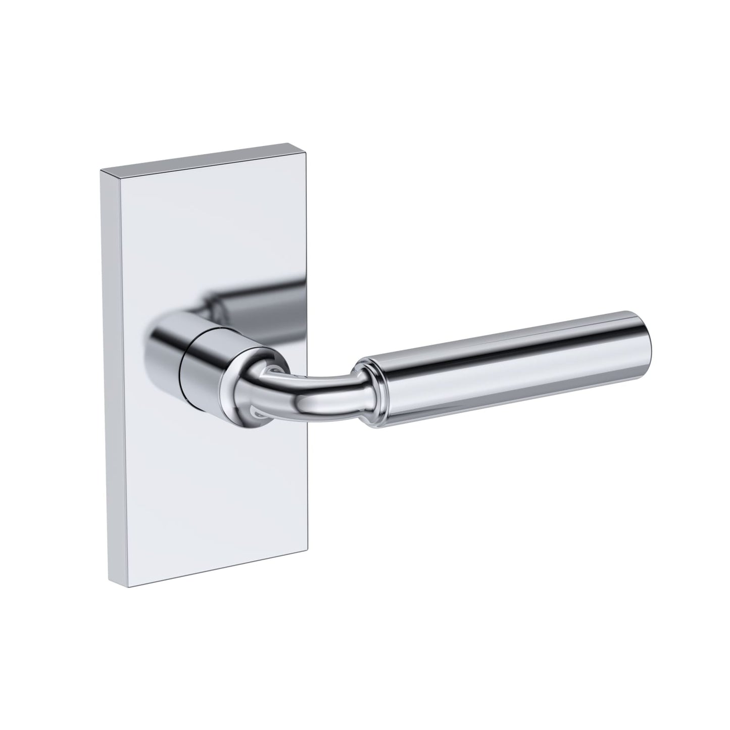 Baldwin Reserve La Conner Lever, Contemporary 5" Rose, Polished Chrome