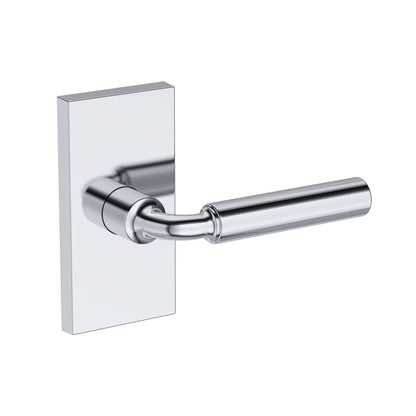 Baldwin Reserve La Conner Lever, Contemporary 5" Rose, Polished Chrome