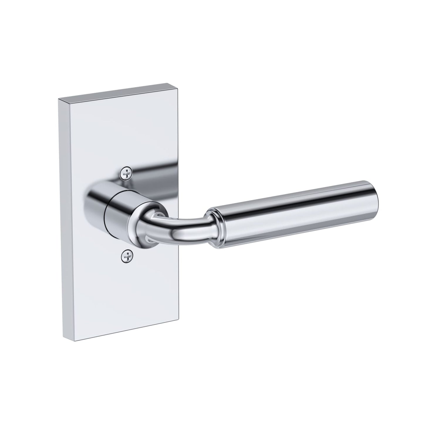 Baldwin Reserve La Conner Lever, Contemporary 5" Rose, Polished Chrome