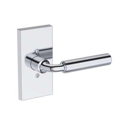 Baldwin Reserve La Conner Lever, Contemporary 5" Rose, Polished Chrome
