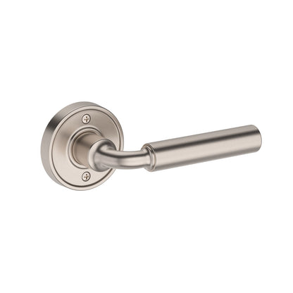 Baldwin Reserve La Conner Lever, Recessed Round Rose, Satin Nickel